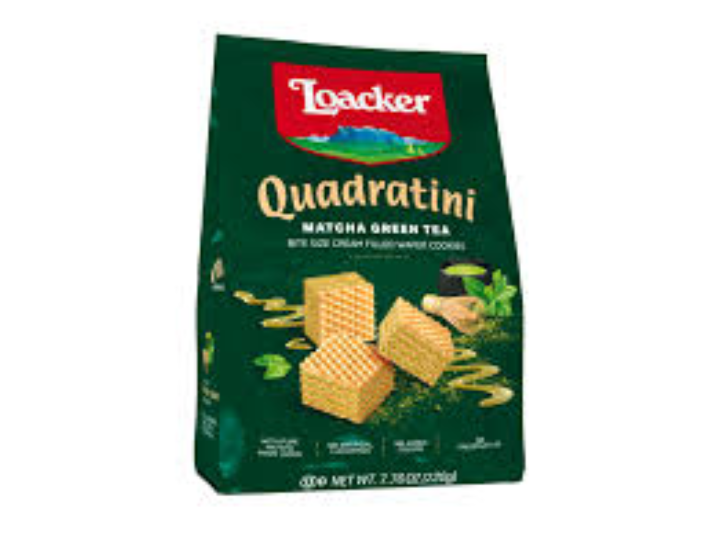 LOACKER QUADRATINI GREEN TEA 220G